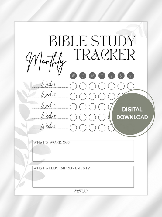 Monthly Bible Study Habit Tracker