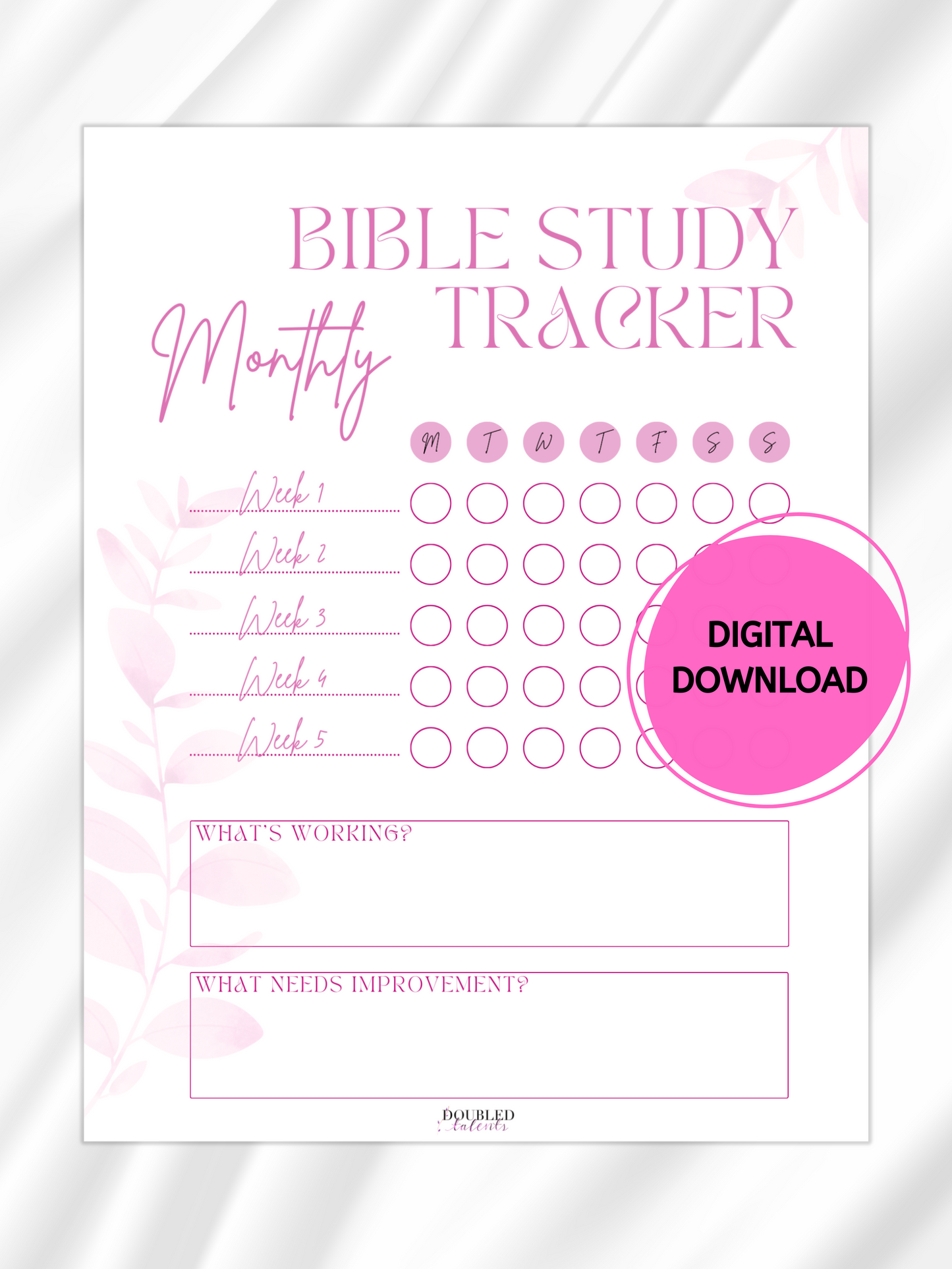 Monthly Bible Study Habit Tracker