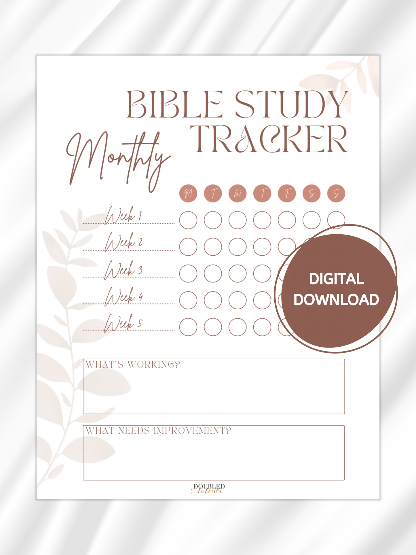 Monthly Bible Study Habit Tracker