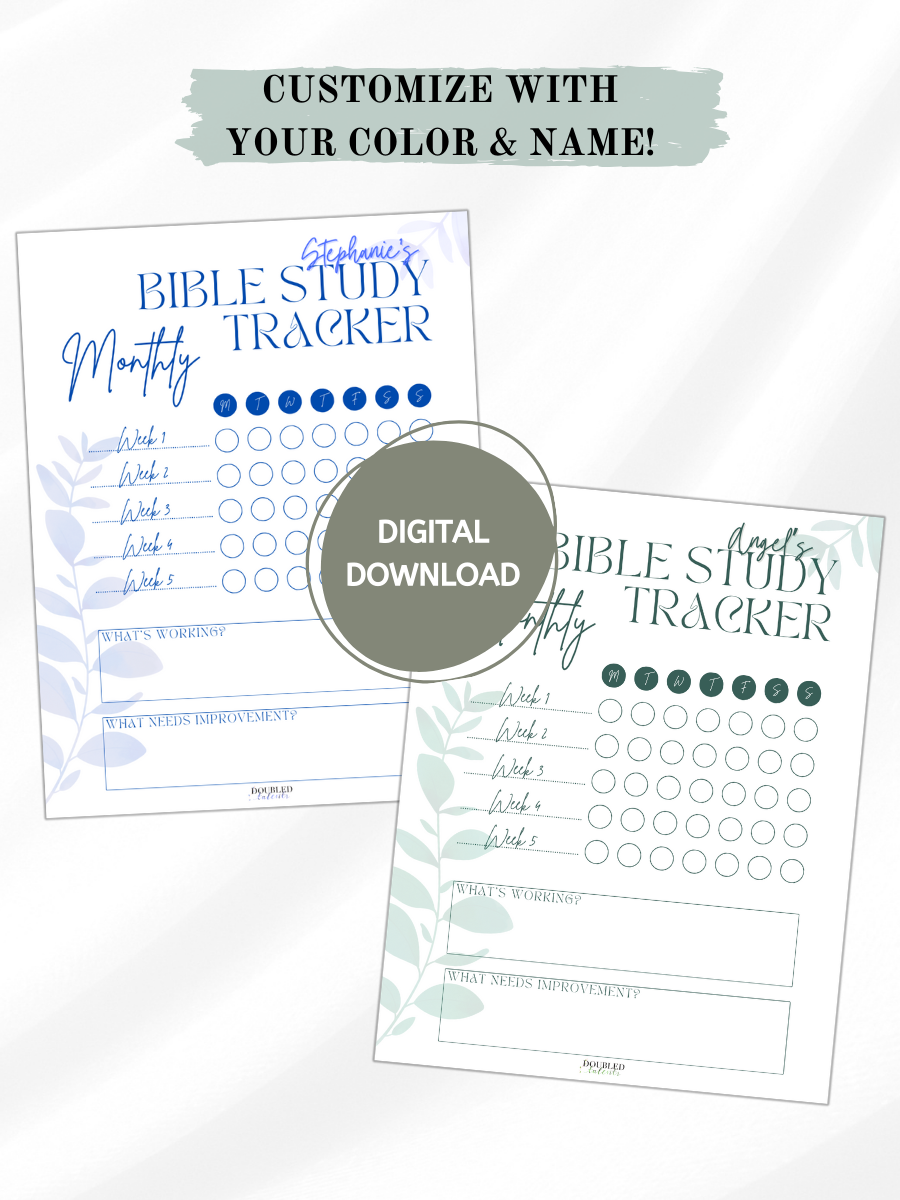 Monthly Bible Study Habit Tracker